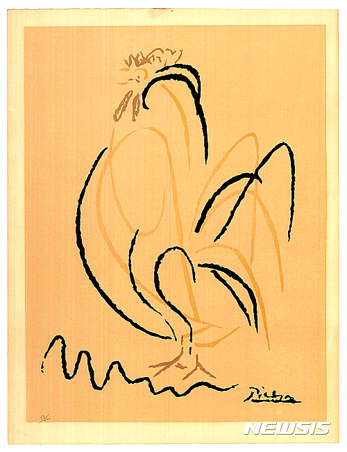 【서울=뉴시스】수탉, 피카소, 20세기, 석판화