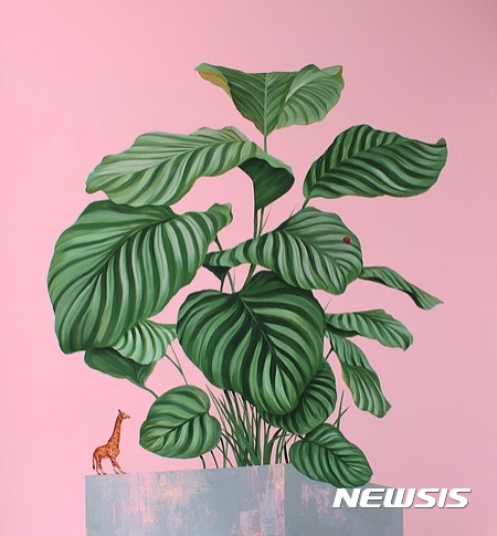 【서울=뉴시스】Blossom 80x80cm gouache acrylic on canvas 2017