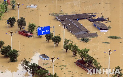 중 광시성 폭우로 16명 사망 10명 실종
