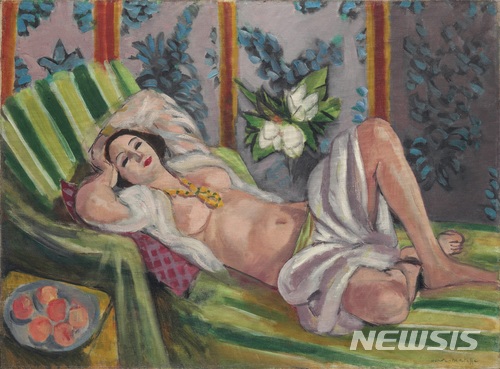 【서울=뉴시스】 Henri Matisse,Odalisque couchée aux magnolias,Oil on canvas, 23.3/4 x 31.7/8 in. (60.5 x 81.1cm,1923, 예상 응찰가 7000만~9000만 달러(한화 약 750억~970억원)