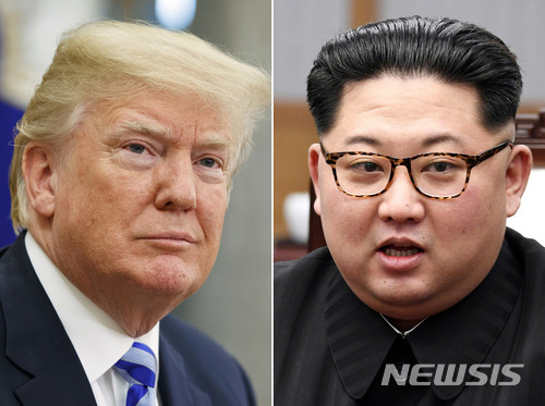 【서울=뉴시스】도널드 트럼프 미국 대통령(왼쪽)과 김정은 북한 국무위원장.