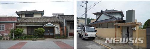 【서울=뉴시스】 목포 근대역사문화공간 왼쪽부터 목포 번화로 일본식 가옥과. 목포 영산로 일본식 가옥 
