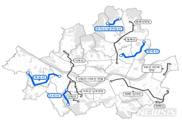 서울도시철도망 연결계획