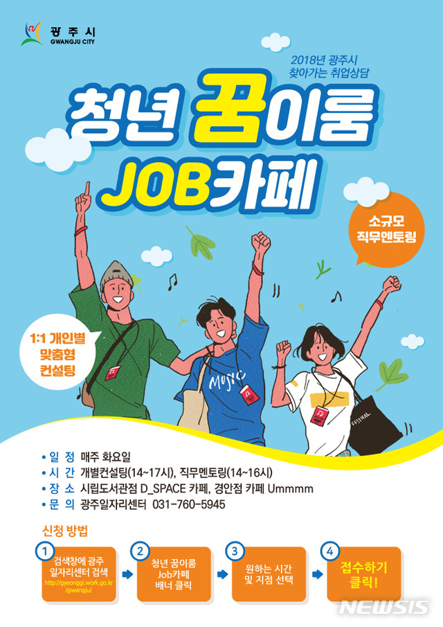  광주시가 운영하는 ‘청년 꿈이룸 Job카페’ 안내 포스터.
