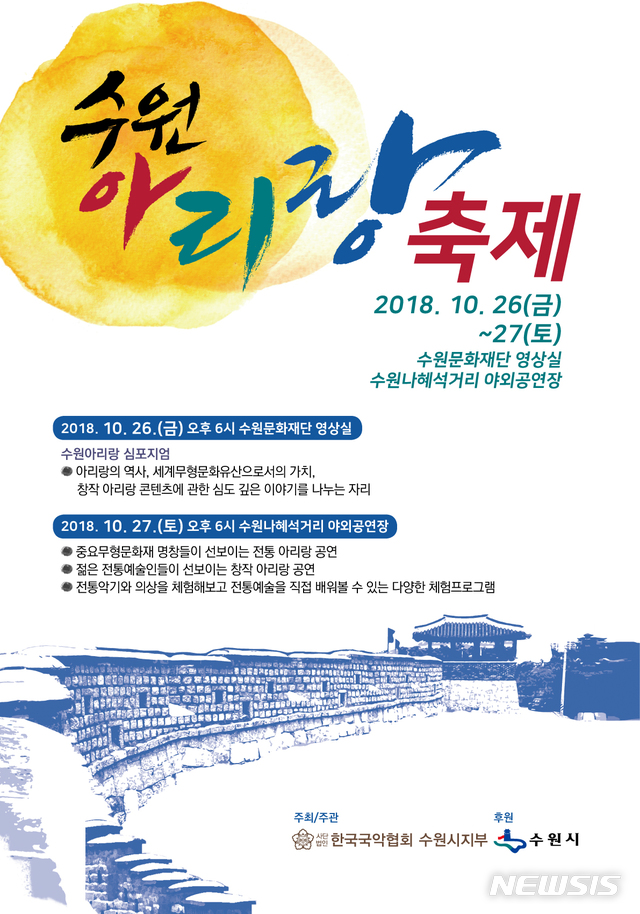 26~27일 나혜석거리서 ‘수원아리랑축제’