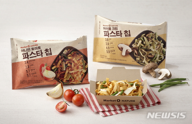 오리온, 원물요리간식 '마켓오 네이처 파스타칩' 출시 