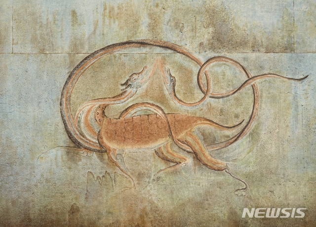북한 고구려 고분벽화 모사도, 강서대묘 속 현무 모사도, 2000년대 