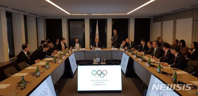 【서울=뉴시스】 남북, IOC 3자 회담 