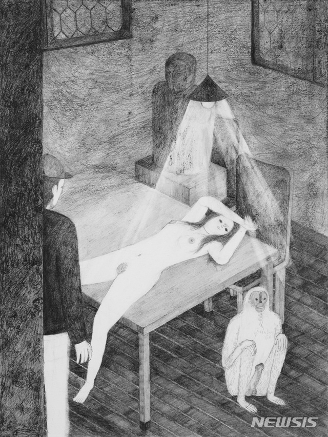 【서울=뉴시스】 고등어_살갗의 사건24, 2006, pencil on paper, 30.5 x 21 cm_