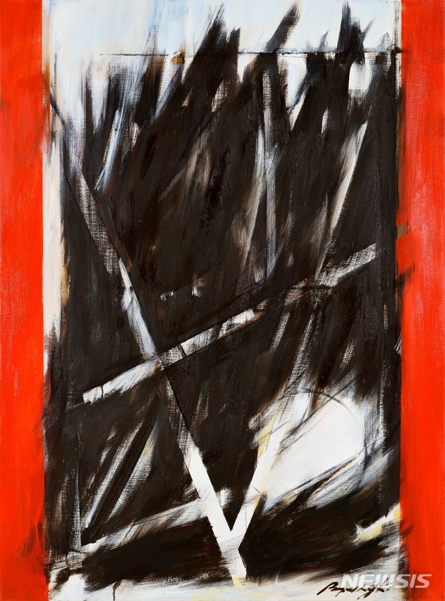 【서울=뉴시스】김병기, 성자(聖者)를 위하여, For the saint, 2018, Oil on canvas, 130.3x97cm