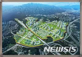 【과천=뉴시스】 박석희 기자 = 내달부터 아파트 분양이 시작될 과천 지식정보타운 개발 조감도.