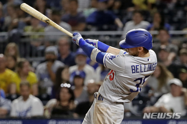 벨린저, 시즌 39호 홈런 폭발…ML 홈런 공동 1위