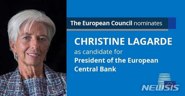【서울=뉴시스】 유럽연합(EU) 정상회의는 2일(현지시간) 차기 유럽중앙은행(ECB) 총재로 크리스틴 라가르드 국제통화기금(IMF) 총재를 내정했다. (사진=EU 공식 트위터 캡처) 2019.07.03.