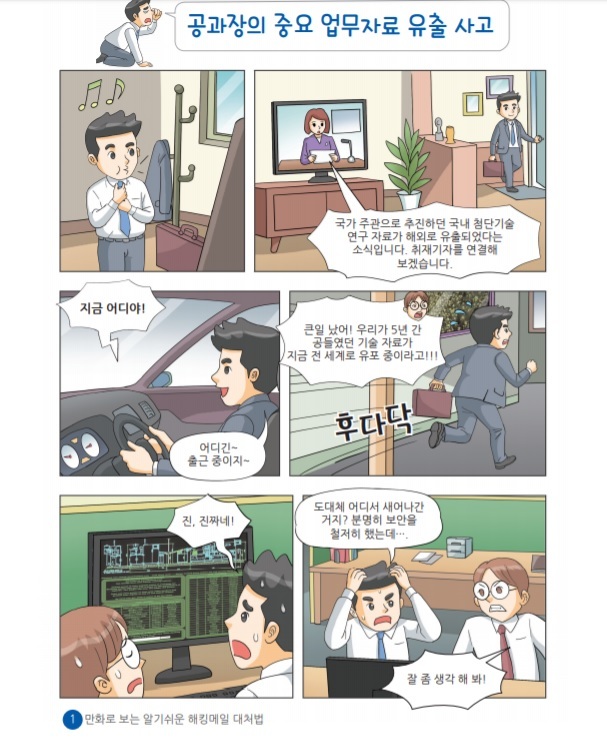 공공기관·기업 사칭 해킹메일 대처법 만화로 발간