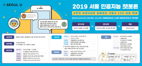 【서울=뉴시스】서울시 120챗봇톤 대회 포스터. 2019.09.18. (사진=서울시 제공)