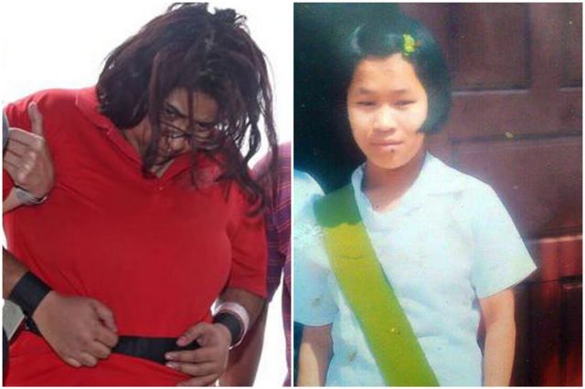 [서울=뉴시스]싱가포르를 충격에 빠트렸던 경찰관 부인의 미얀마 출신 가정부 학대 고문 살해 사건에서 피의자 가이야티리 무루가얀(40)이 결국 혐의 사실을 시인했고 BBC가 25일 보도했다. 법정의 무루가얀(왼쪽)과 숨진 피앙 응가이 돈. <사진 출처 : 스트레이츠 타임스> 2021.2.25