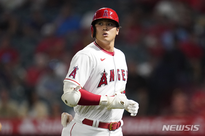 [애너하임=AP/뉴시스] 메이저리그(MLB) LA 에인절스의 오타니 쇼헤이. 2021.08.27