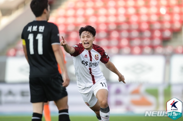 [서울=뉴시스] FC서울 조영욱의 선제골. (사진=프로축구연맹 제공)