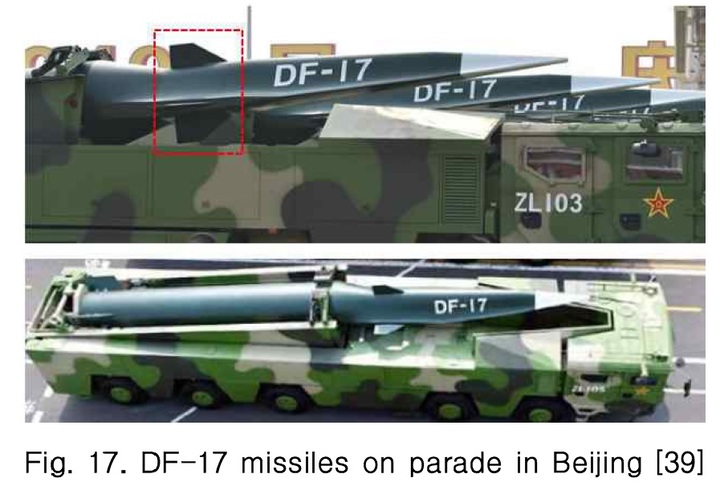 [서울=뉴시스] 중국 극초음속 활공체 장착한 미사일. 2021.10.03. (자료=황기영·허환일 논문 캡처) *재판매 및 DB 금지