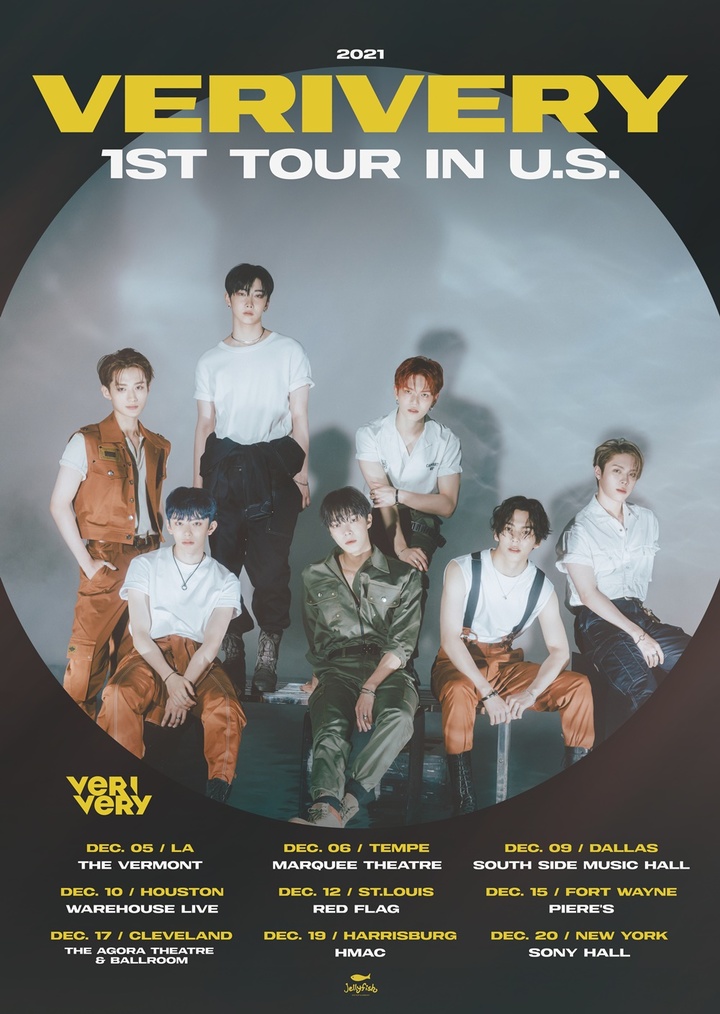 [서울=뉴시스] 베리베리 '2021 VERIVERY 1st TOUR IN U.S.' 포스터. (사진=젤리피쉬 엔터테인먼트 제공).2021.10.06.photo@newsis.com