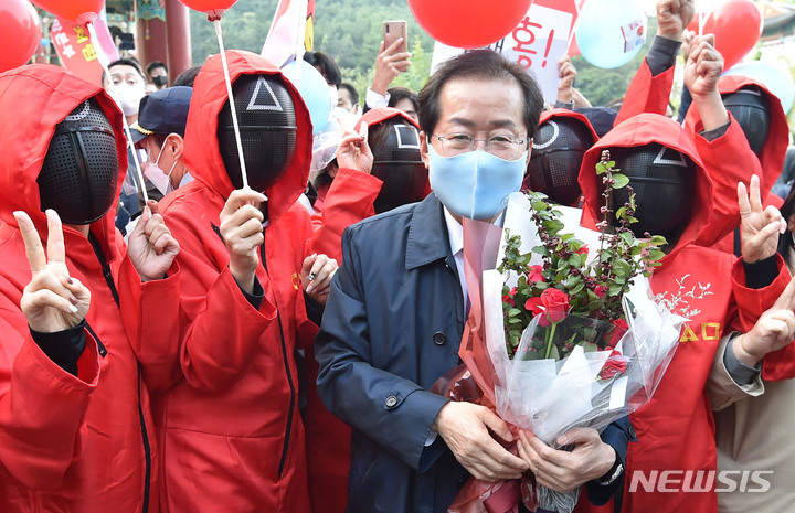 [대구=뉴시스] 이무열 기자 = 홍준표 국민의힘 대선 경선 후보. 2021.10.20. lmy@newsis.com