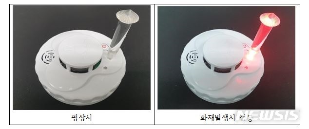 [세종=뉴시스] 시각 표시기능 단독경보형 감지기. (자료= 소방청 제공) 2021.11.22. 