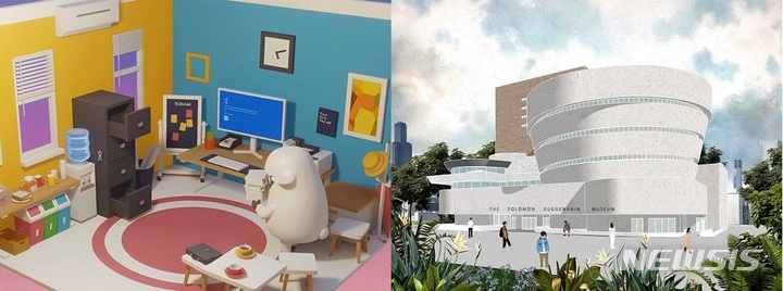 [서울=뉴시스] 호야초 3D 애니메이션(왼쪽)과 SNL STUDIO 건축 디자인. (사진=클래스101 제공) 2021.12.03. photo@newsis.com