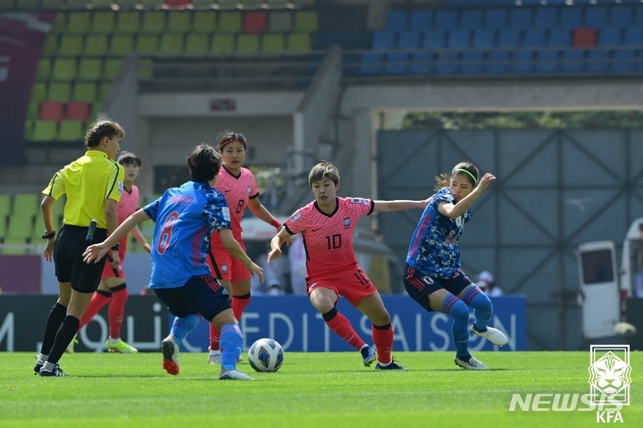 [서울=뉴시스]여자축구대표팀 지소연. (사진=대한축구협회 제공)