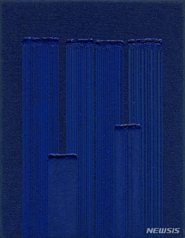 [서울=뉴시스]국제갤러리,하종현, Conjunction 22-13, 2022, Oil on hemp cloth, 117 x 91cm, Courtesy of the artist and Kukje Gallery. 사진: 안천호 이미지 제공: 국제갤러리