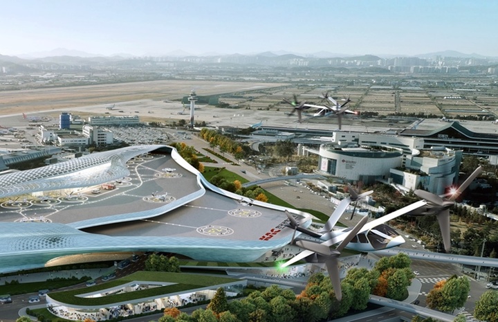 [서울=뉴시스] 김포공항에 조성될 UAM이착륙 시설 버티포트 예상도. (사진-한국공항공사 제공) 2022.5.31 *재판매 및 DB 금지