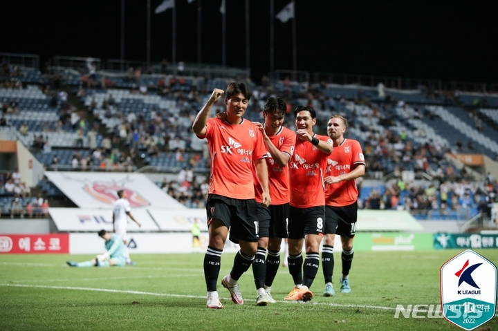 [서울=뉴시스]K리그1 제주 주민규 쐐기골. (사진=프로축구연맹 제공)