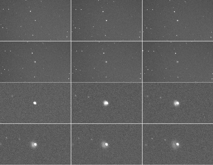 한국천문연구원이 포착한 나사의 '다트' 우주선과 소행성 '디모르포스'의 충돌 순간. (사진=한국천문연구원 제공) *재판매 및 DB 금지