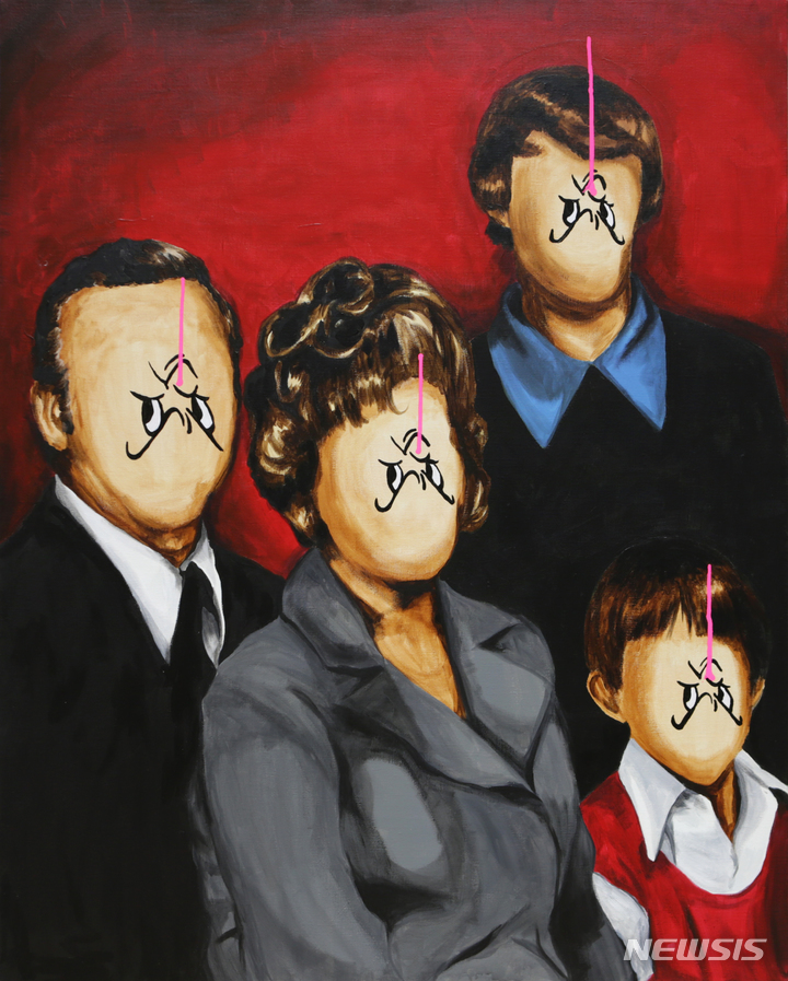 [서울=뉴시스]buggy, A family portrait3, Acrylic on canvas, 100 x 80.5 cm, 2022