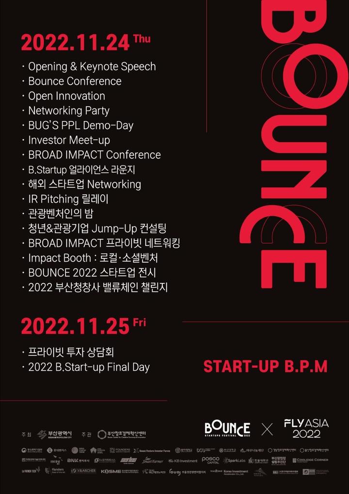 부산시, 24~25일 스타트업 콘퍼런스 'BOUNCE 2022' 개최