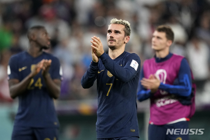 [알라이얀=AP/뉴시스] 프랑스 축구대표팀 앙투안 그리에즈만. 2022.12.1.