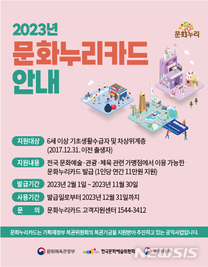 용인시 "삶의 질 높일 문화누리카드 신청하세요"