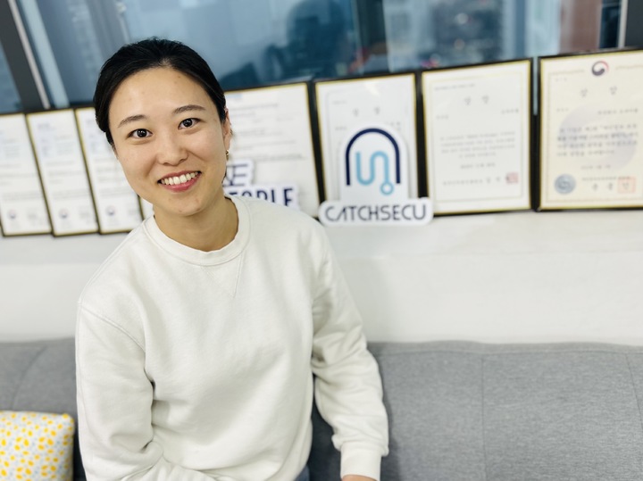 조아영 오내피플 대표가 22일 서울 마포 서울창업허브에서 뉴시스와 인터뷰를 하고 있다.(사진=송혜리 기자) *재판매 및 DB 금지