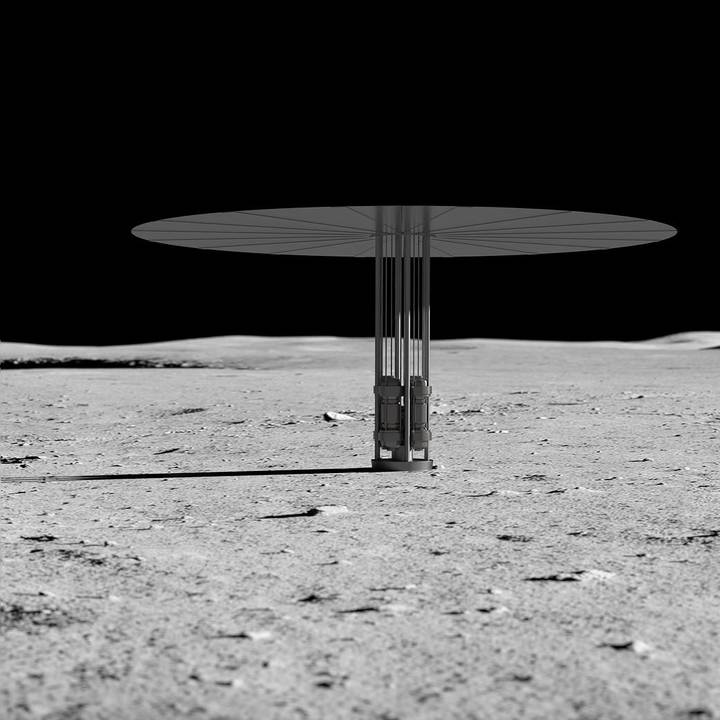미 항공우주국(NASA) 아르테미스 임무의 일환인 달 표면 핵분열 동력 시스템 상상도. (사진=나사) *재판매 및 DB 금지