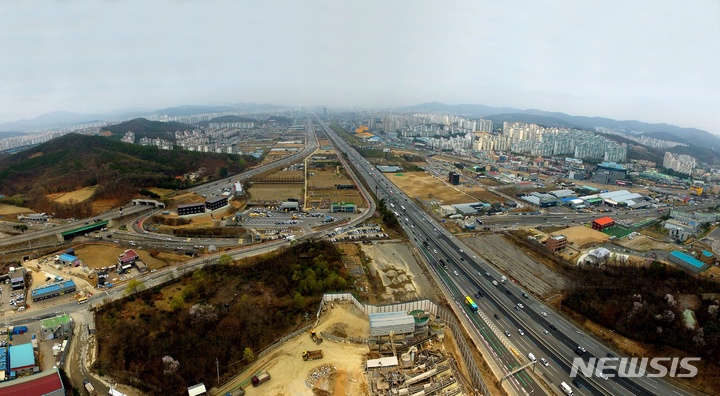 용인시 보정동 일대 플랫폼시티 사업 대상지 전경. (사진제공=용인시)