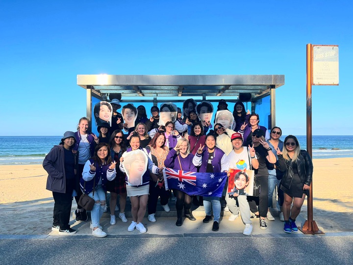 2022년 BTS 호주 팬클럽 한국 투어 사진. 강원도 주문진 해수욕장. (사진=한국관광공사 제공) photo@newsis.com *재판매 및 DB 금지