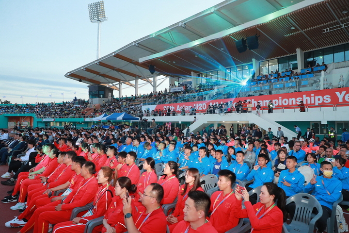 예천스타디움에서 '제20회 예천아시아U20육상경기선수권대회' 개회식이 열리고 있다. (사진=예천군 제공) *재판매 및 DB 금지