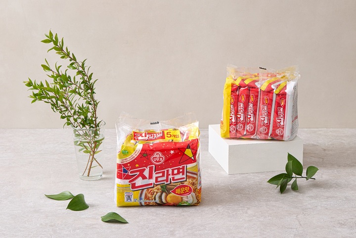 오뚜기 플렉소 인쇄 '친환경 포장재' 라면에 적용.(사진=오뚜기 제공)