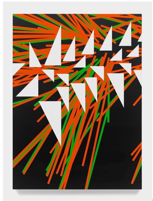 사라 모리스, Dragon Eye [Black Pine], 2023, Household gloss paint on canvas, 165.3 x 122 cm.          			Photo by Tom Powel Imaging   *재판매 및 DB 금지