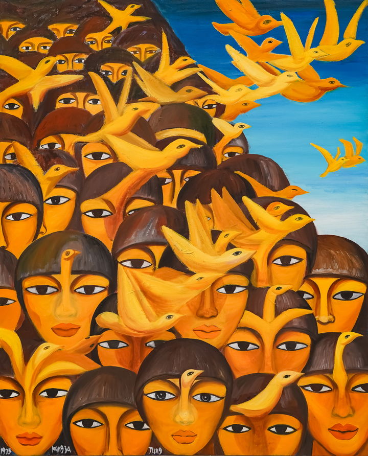 정강자, 자화상, 1975, Oil on canvas, 100 x 81 cm *재판매 및 DB 금지