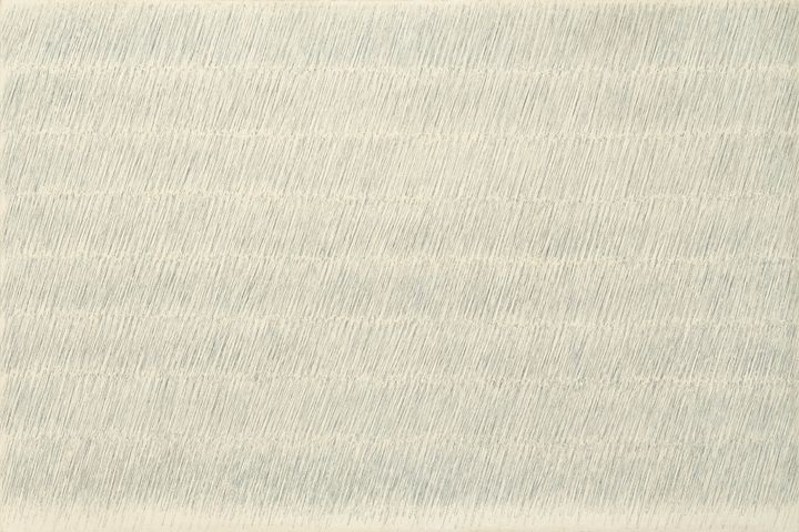 케이옥션 11월 경매에 출품된 박서보(1931~2023) 묘법 No. 48-75-77,oil and pencil on hemp cloth,130.3×193.9cm (120), 1975-1977, 추정가 6~15억원 *재판매 및 DB 금지