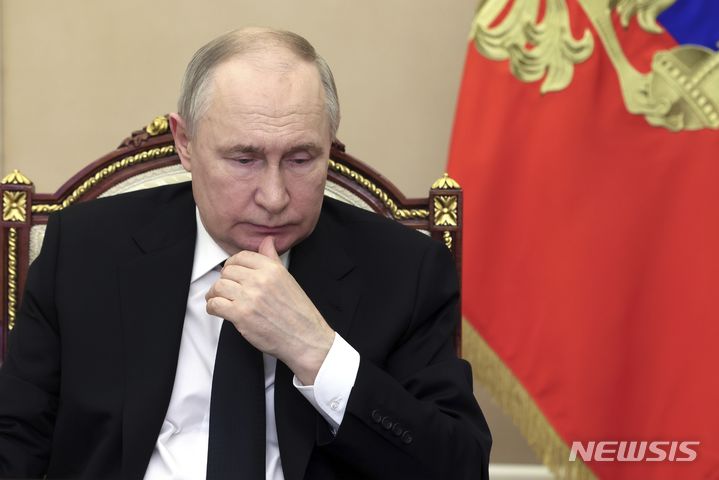 [모스크바=AP/뉴시스] 블라디미르 푸틴 러시아 대통령. 2024.03.26.