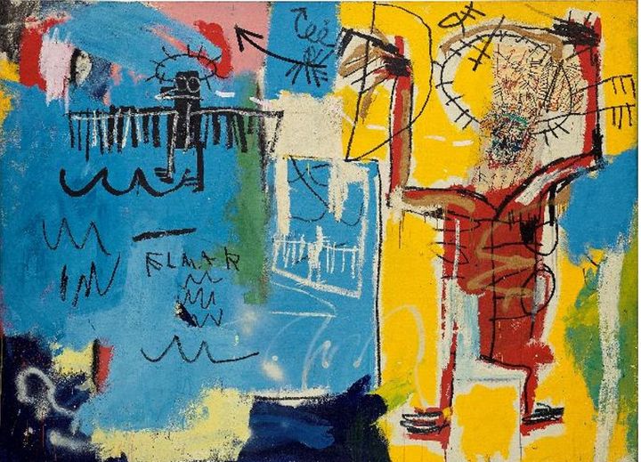 추정가: $40-60 million(한화 약 540억~800억) 에 필립스 뉴욕 이브닝 경매 출품하는 Jean-Michel Basquiat, Untitled (ELMAR), 1982 68 x 93 1/8 in. (172.7 x 236.5 cm) *재판매 및 DB 금지