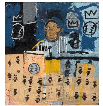 5월 14일 필립스 뉴욕 이브닝 경매에 출품하는 Jean-Michel Basquiat Untitled (Portrait of a Famous Ballplayer), 1981 50 1/8 x 43 1/2 in. (127.3 x 110.5 cm) 추정가: $6.5-8.5 Million(한화 약 87억 – 114억) *재판매 및 DB 금지