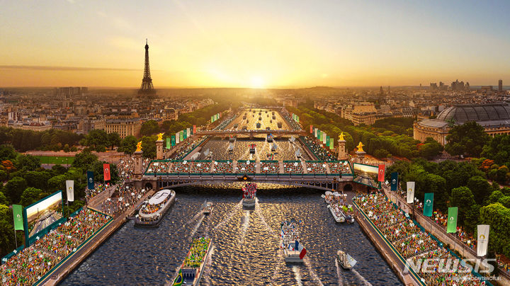 [서울=뉴시스] 프랑스가 2024 파리올림픽 개막식을 센강에서 개최할 계획이다. 이를 위해 수질 개선 노력과 함께 안보에 만전을 기하고 있다. (사진=주한프랑스 대사관 제공) 2024.04.24.