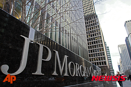 【뉴욕=AP/뉴시스】 미국의 4대 은행 중 하나인 JP 모건이 미국 주요 은행으로서는 처음으로 'JPM 코인'이라는 자체 암호화폐(가상화폐)를 출시할 계획이다. 2019.02.14